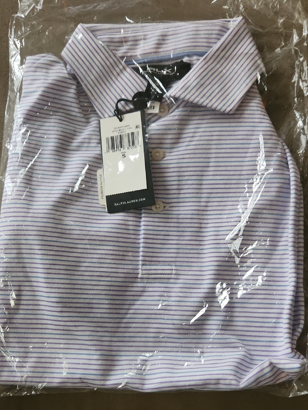 Ralph Lauren Men’s Lavender & White Striped Polo